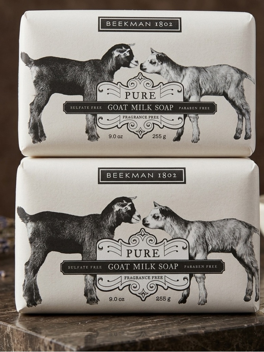 2 Beekman 1802 Goat Milk Soap (PURE GOAT) Huge 9 oz. each bar. BRAND NEW
